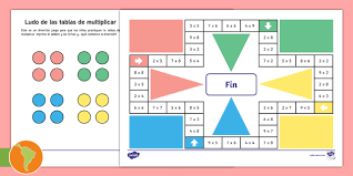 Muy sencillo juego elaborado con materiales que puedes encontrar en casa. Juego De Mesa Ludo De Las Tablas De Multiplicar