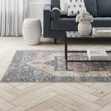 Manda Oriental Light Blue Area Rug Reviews Joss Main