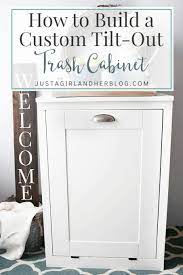 The door actually comes out away from the cabinet a little and then tips. How To Build A Custom Tilt Out Trash Cabinet Abby Lawson