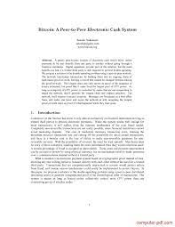 To provide a payment system and record transaction. Pdf Bitcoin A Peertopeer Electronic Cash System Free Tutorial For Beginners