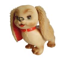 Vintage Edward Mobley Co. Bowser Wowser Rubber Dog Squeak Toy W/ Sleepy  Eyes 9"