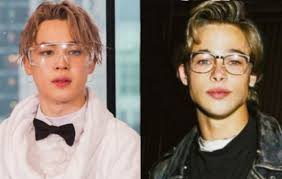 Actor and producer brad pitt is an academy award and golden globe winner known for such films as however, the young college student had other, quiet aspirations that were the product of a. Bts Jimin Gets Attention For Looking Like A Young Brad Pitt Kpopstarz Oltnews