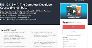 Ios 12 Swift The Complete Developer Course Project Base Udemy Free Course Learn How To Make Project Based Learning Online Games Machine Learning