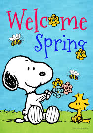 Back Yard Glory PEANUTS Welcome Spring Snoopy and Woodstock Everyday House  Flag, 28" x 40", Officially Licensed PEANUTS Product, Flag Stand Sold ...