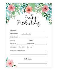 Give one to each guest and let everyone have a go at guessing what the new baby will be like! Printable Baby Prediction Card By Littlesizzle Baby Shower Pumpkin Simple Baby Shower Baby Shower