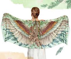 Birds Of A Feather Festival 2020 Wing Scarf Hippie Clothing Tribal Scarf Women Scarf Kimono Etsy In 2020 Wing Scarf Bird Scarf Feather Scarf