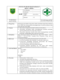 Peran yang di setting layaknya kegiatan yang sebenarnya bakal terjadi. Sop Musyawarah Masyarakat Desa Mmd Docx
