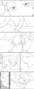 Emma x ray, emma x norman etc. Kiss Norman X Emma Yakusaku No Neverland Credits To The Artist Casais Bonitos De Anime Anime Desenhos De Casais Anime
