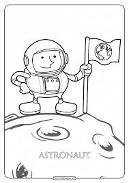 Printable Astronaut Pdf Coloring Page In 2020 Coloring Pages Free Printables Printables