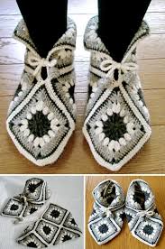Granny Squares Over 25 Creative Ways To Crochet The Classic Pattern Fast Fit And Beau In 2020 Crochet Slipper Pattern Crochet Slippers Granny Square Slippers