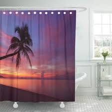 Shower Curtains Home Garden Sunset And Tree Bathroom Decor Shower Curtain Waterproof Fabric W 12 Hooks New Adrp Fournitures Fr