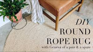 You wouldn't even know this is burlap and paint. Diy Round Rope Rug Youtube