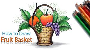 Why fruits and vegetables should be an important part of their daily diet? How To Draw Fruit Basket Step By Step Very Easy Youtube
