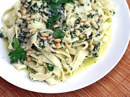 Jamie Oliver S Summer Tagliatelle With Parsley And Pine Nuts Recipe Recipe Summer Recipes Dinner Pine Nuts Pasta Pasta Recipes