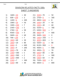 Printable Division Sheets