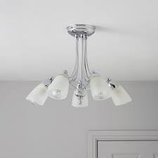 Venus Chrome Effect 5 Lamp Ceiling Light Departments Diy At B Q Ceiling Lights Lamp Lamps Ceiling