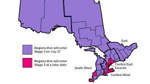 The government invites businesses not able to open or resume full activities due to stage 3 restrictions to visit ontario.ca/reopen to submit a reopening proposal.; List Of Regions Moving Forward To Stage 3 In Ontario This Friday Ctv News