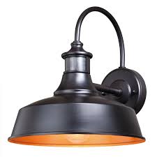 Shop Dorado Bronze Motion Sensor Dusk To Dawn Farmhouse Barn Dark Sky Outdoor Wall Light 12 In W X 12 25 In H X 13 5 In D Overstock 20876962