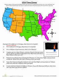 Time Zone Map Worksheet Education Com Time Zone Map Time Zones World Time Zones