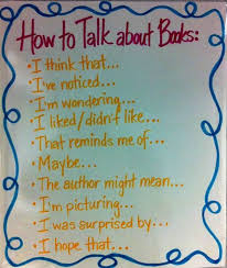 Anchor Chart How To Talk About Books Reading Anchor Charts Reading Classroom Kids Book Club