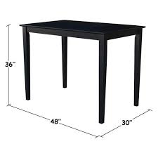 International Concepts Bartlett 48 X 30 In Solid Wood Top Counter Height Dining Table With Shaker Legs In 2020 Counter Height Dining Table Counter Height Table Solid Wood Dining Table