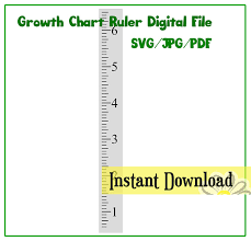 Growth Chart Ruler Stencil File Svg Jpg Pdf Cut File