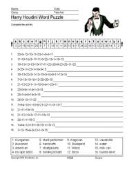 Roughly 70 million people have access to jumble every day through more than 600 us. Harry Houdini Word Search And Printable Word Jumble Worksheet Activities