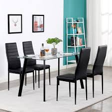 Set of 4 chair dining chairs for kitchen bedroom living room. Metal Frame 5 Piece Modern Kitchen Table And Chairs For 4 Beige Easy To Assemble Recaceik Dining Table Set Furniture Kitchen Dining Room Furniture Malibukohsamui Com