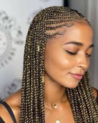Corn Row Braids In The Front And Straight In The Back Lace Front Wig Box  Braids