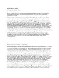 Esei moral ting 5 khamis. Esei Moral Spm