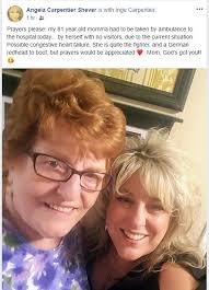 Prayer request for Inge Carpentier Angela Carpentier Shever