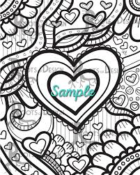 Instant Download Coloring Page Fancy Heart Valentine S Etsy Coloring Pages Valentines Day Coloring Sketch Book