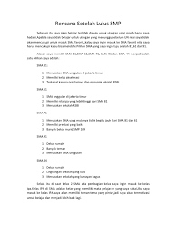 Setelah jadi senior, kalian akan dihadapkan dengan skripsi. Rencana Setelah Lulus Smp