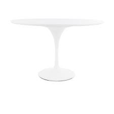 You don't have to worry much about moving the tulip table glass around in case you need to move or rearrange your space. Buy White Tulip Style Large Circular Table From Fusion Living Online
