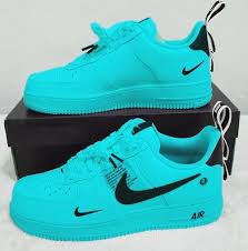 Nike Air Forces Black And Blue Black Frost Utility Airforces Gs And Men Sizes Nike Shoes Air Force Nike Air Shoes Custom Nike Shoes