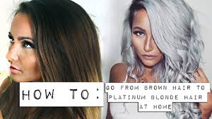 How to style platinum blonde hair. How To Go From Brown Hair To Platinum Blonde At Home Youtube