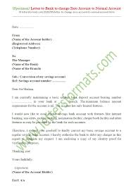 Sample request letter to branch manager for close bank account of company, business, school, college, university or personal/individual bank account and partnership bank account etc. Draft Letter To Bank To Change Zero Balance Account To Normal