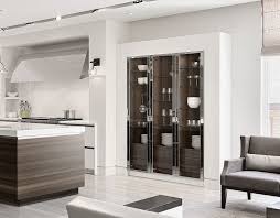 For Even More Elegant Storage Veneer Drawers Behind Glass Doors From Siematic Kit Glass Kitchen Cabinets Glass Cabinet Doors Kitchen Cabinets And Countertops