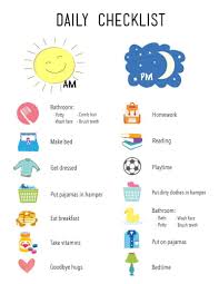Printable Daily Checklist For Kids Daily Schedule Kids