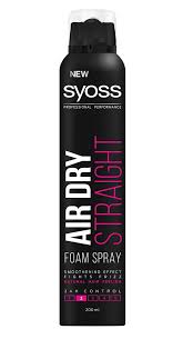 Tresemmé air dry no blow dry cream. Syoss Hair Mousse Foam Spray Air Dry Straight 200ml
