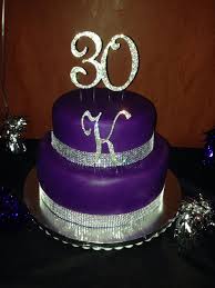 Purple 30th Birthday Cake Ideas For Her 30th Birthday Cake Purple Fondant Bling Glitz K 30 Birthday Cake Bling Cakes Cake Designs Birthday
