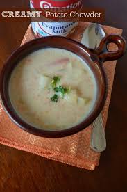 The Creamiest Potato Chowder With Carnation Evaporated Milk Milk Recipes Dinner Creamy Potato Soup Recipe Evaporated Milk Recipes