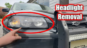 This article will cover low beam, high beam, running lights, parking lights, front turn signal, and position lights. How To Replace Chevy Impala Headlight Assembly 2000 2005 Youtube