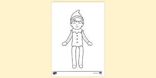 Elf on the shelf is taller than any other elf, he is sent to your home to monitor the children's behavior by santa. Elf On The Shelf Colouring Page Girl Colouring Sheets