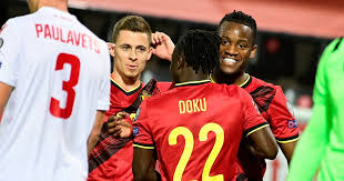 Groep b belgië en rusland zitten in groep b met denemarken en finland, die eerder op de zaterdagavond om 18:00 uur tegen. Rode Duivels Scoren Heerlijke Goals Tegen Wit Rusland Bekijk Hier Alle Hoogtepunten Belgie Wit Rusland Hln Be