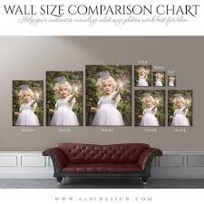 Wall Display Guides Size Comparison Chart Portrait