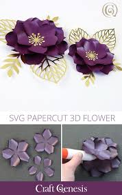 All you need is basic cardstock and a way to keep them together, like glue or spray adhesive. Dazzling Papercut 3d Flower Svg In 2020 Paper Flower Jewelry Rolled Paper Flowers Paper Flowers Diy