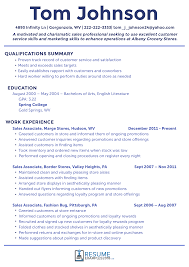 sales resume examples 2019