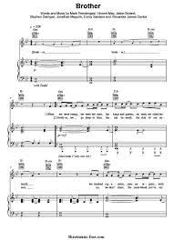 Brother Sheet Music Kodaline Piano Sheet Music Piano Songs Sheet Music Piano Sheet Music Pdf