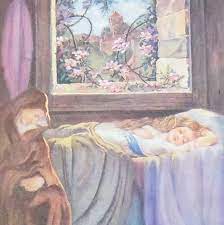 Briar Rose Vintage Childrens Book Illustration 1920s Nursery Decor Vintage Fairy Tale Image Sleeping Beauty Illustration Fairy Tales Fairytale Illustration